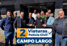 Polícia Civil de Campo Largo recebe novas viaturas destinadas pelo deputado Gilson